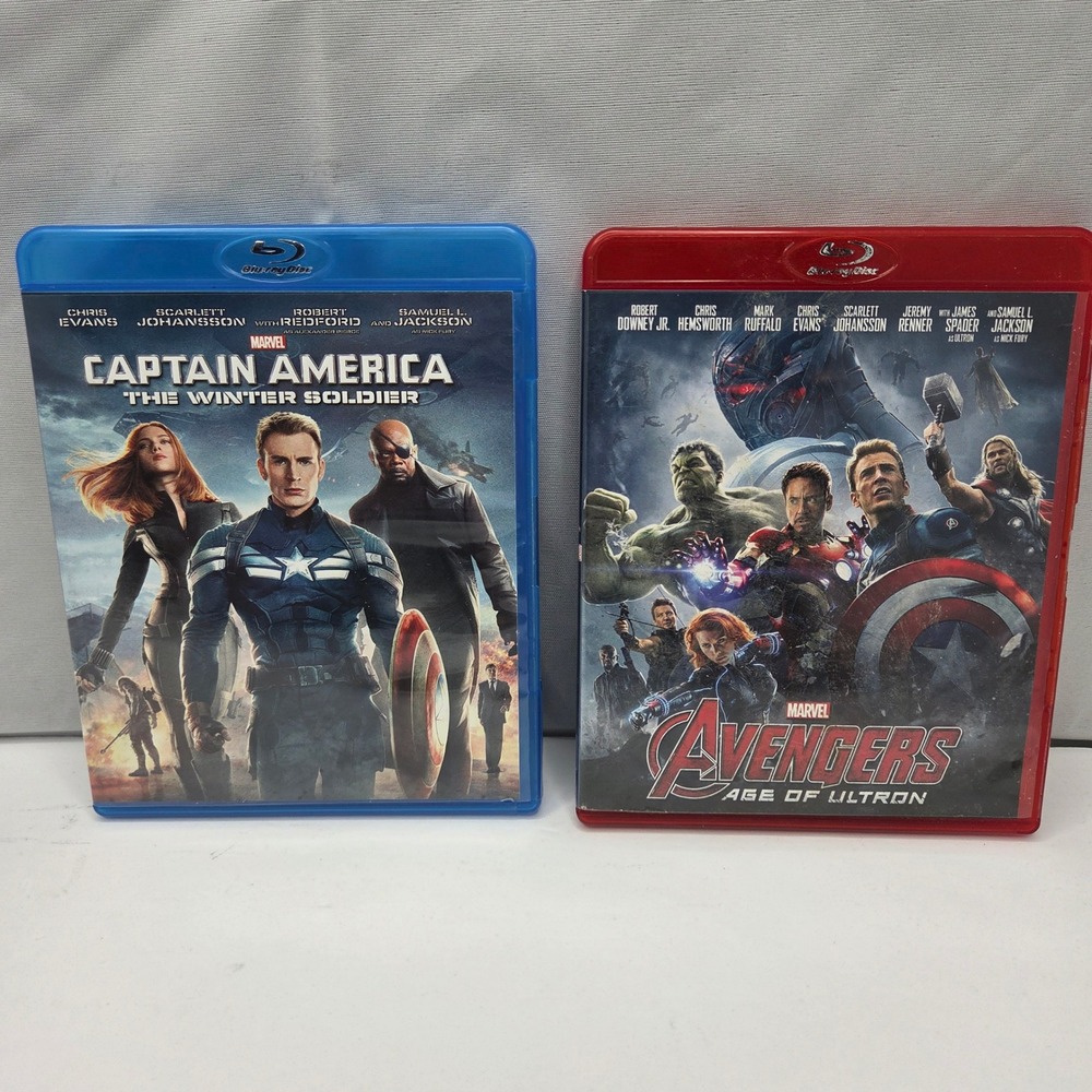 Marvel Blu-ray Lot Captain America Winter Soldier Avengers Age of Ultran